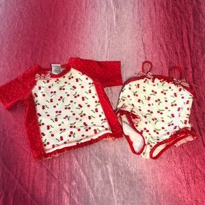 Swimsuit and matching shirt